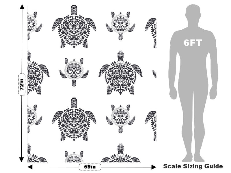 Tattooed Shells Marine Life Vehicle Wrap Scale~Rwraps Series 914 Tattooed Shells Marine Life Measurements~1