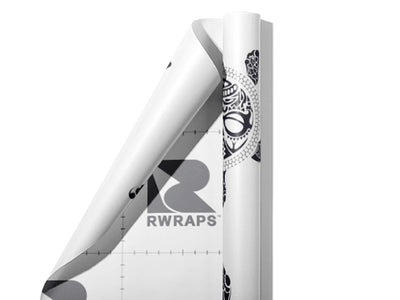 Tattooed Shells Marine Life Wrap Film Sheets~Rwraps Series 914 Tattooed Shells Marine Life Scrolled Sheet~3