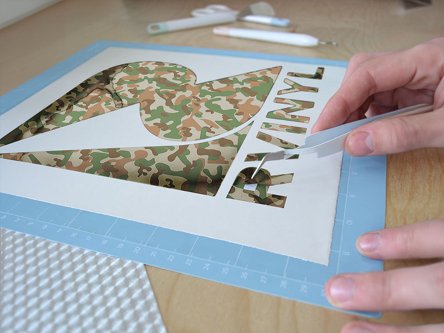 taupe flecktarn camouflage Easy Weed Craft Vinyl