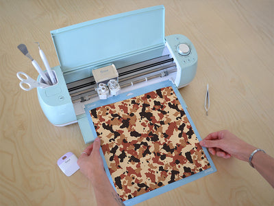 tawny multicam camouflage Cricut Compatible Vinyl