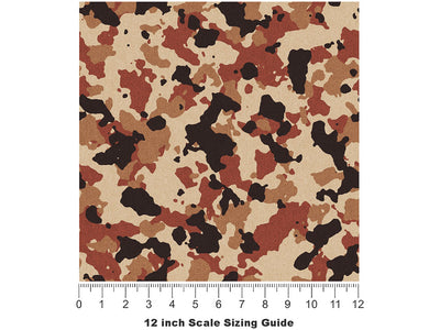 Tawny Multicam Camouflage Vinyl Film Pattern Size 12 inch Scale~Rwraps Tawny Multicam Camouflage Sizing Chart~3
