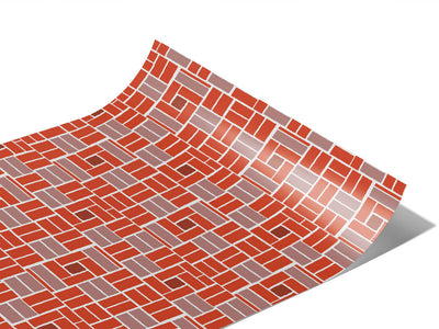 Tawny Red Brick Vinyl Wraps~Rwraps Series 914 Digitally Printed Vinyl Wrap~1