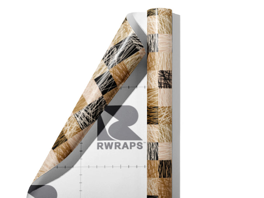 Tawny Strings Mosaic Wrap Film Sheets~Rwraps Series 914 Tawny Strings Mosaic Scrolled Sheet~3