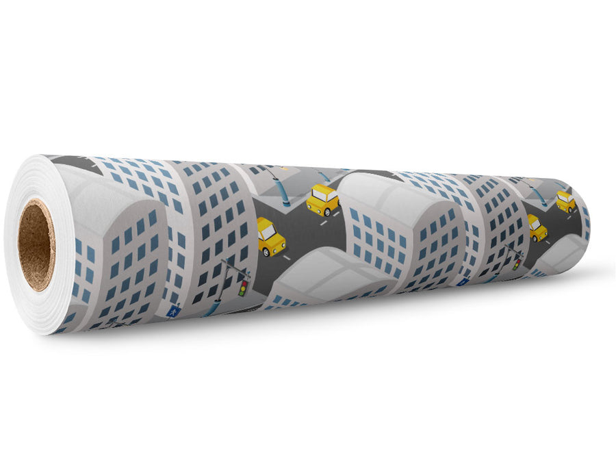 Taxi Please Cityscape Wrap Film Wholesale Roll~Rwraps Series 914 Digitally Printed Vinyl Roll~5