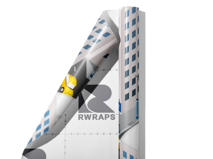 Taxi Please Cityscape Wrap Film Sheets~Rwraps Series 914 Taxi Please Cityscape Scrolled Sheet~4