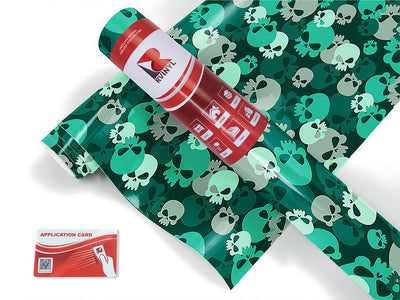 teal calvaria skull and bones Craft Vinyl Roll