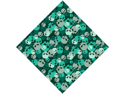 Teal Calvaria Halloween Vinyl Wrap Pattern