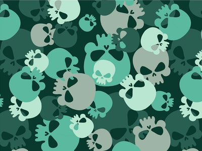 Teal Calvaria Halloween Vinyl Wrap Pattern~Rwraps Series 914 Digitally Printed Vinyl Wrap~0