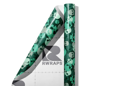 Teal Calvaria Halloween Wrap Film Sheets~Rwraps Series 914 Teal Calvaria Halloween Scrolled Sheet~3