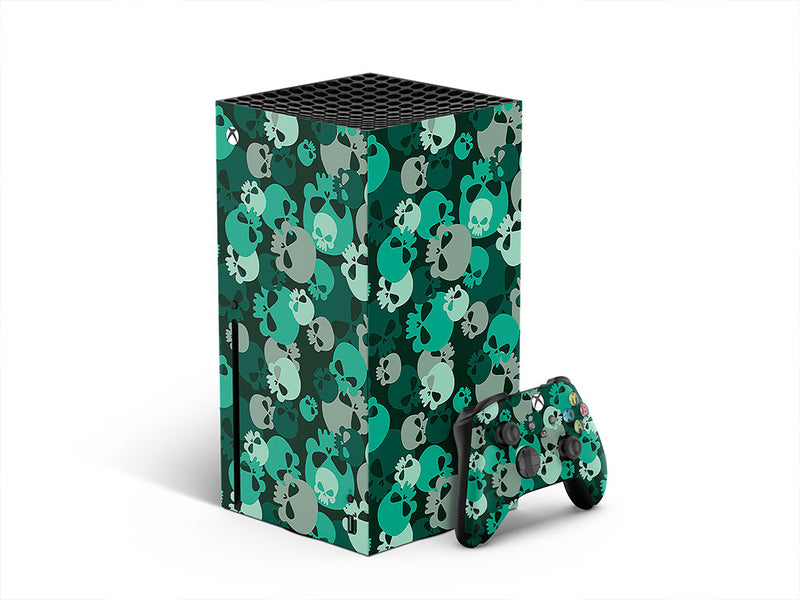 teal calvaria skull and bones XBOX DIY Decal