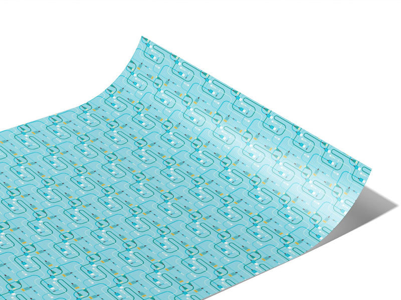 Teal Cords Technology Vinyl Wraps~Rwraps Series 914 Digitally Printed Vinyl Wrap~1
