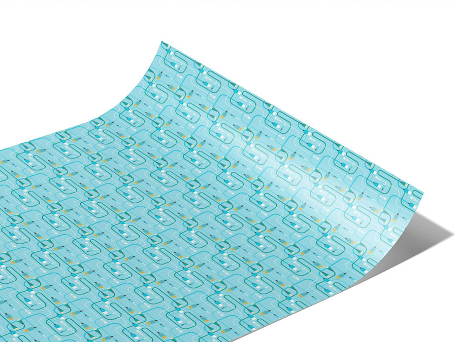 Teal Cords Technology Vinyl Wraps~Rwraps Series 914 Digitally Printed Vinyl Wrap~1