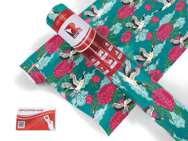 teal flight bird Craft Vinyl Roll