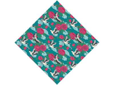 Teal Flight Birds Vinyl Wrap Pattern