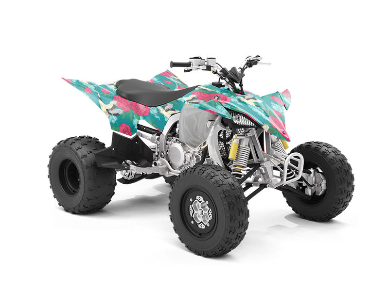 Teal Flight Birds ATV Wrapping Vinyl