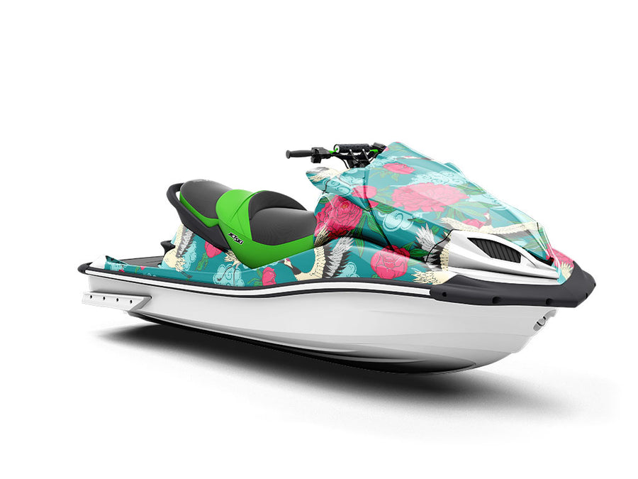 Teal Flight Birds Jet Ski Vinyl Customized Wrap