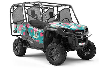 Teal Flight Birds Utility Vehicle Vinyl Wrap