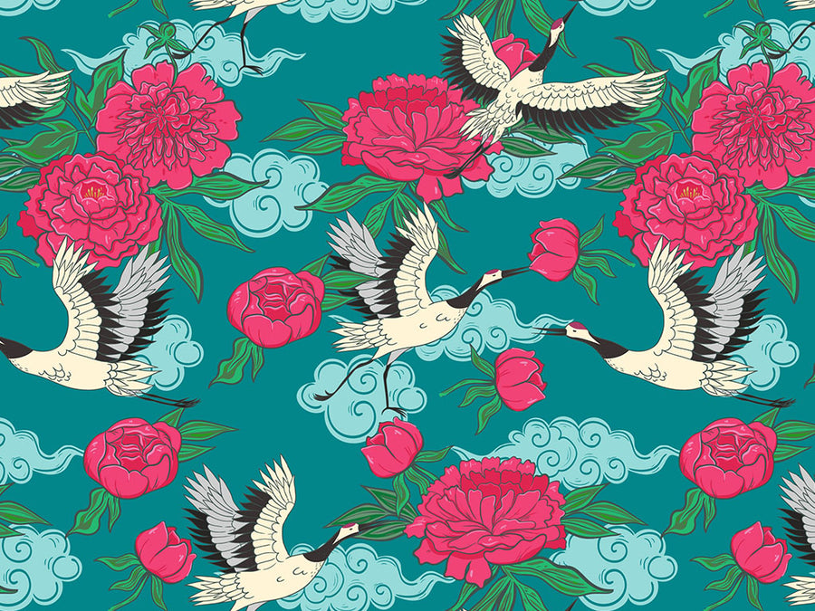 Teal Flight Birds Vinyl Wrap Pattern~Rwraps Series 914 Digitally Printed Vinyl Wrap~0