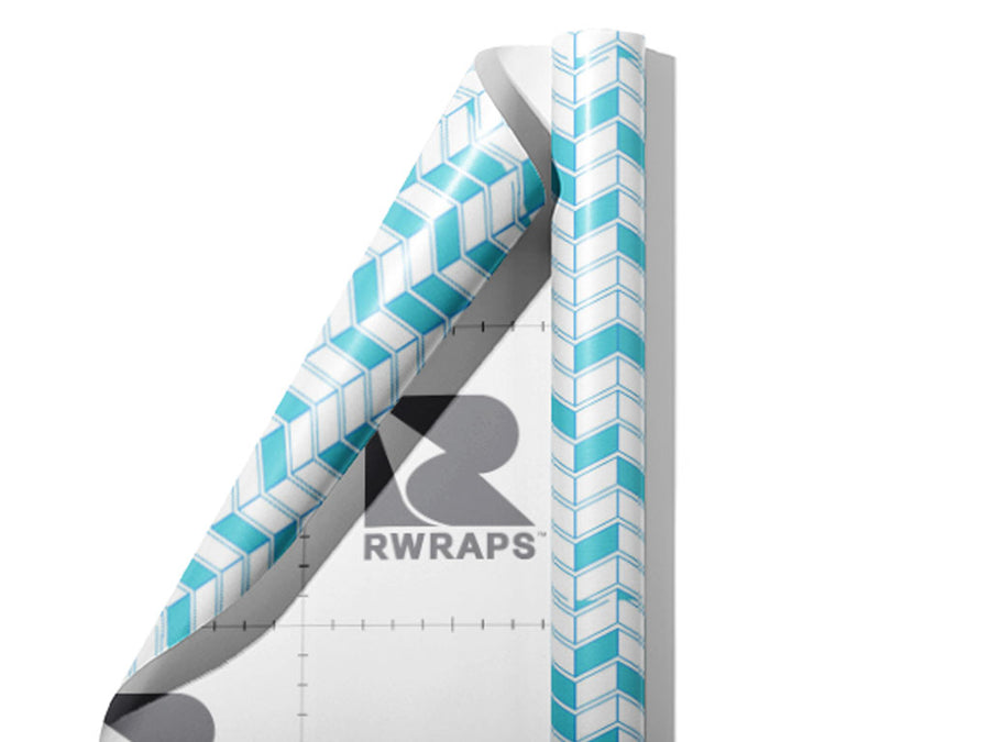 Teal  Brick Wrap Film Sheets~Rwraps Series 914 Teal  Brick Scrolled Sheet~4