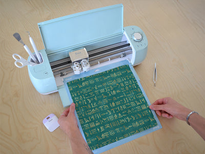 teal hieroglyphs egyptian Cricut Compatible Vinyl