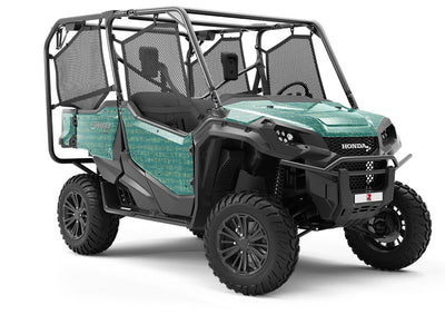 Teal Hieroglyphs Egyptian Utility Vehicle Vinyl Wrap