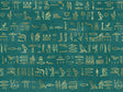 Teal Hieroglyphs Egyptian Vinyl Wrap Pattern~Rwraps Series 914 Digitally Printed Vinyl Wrap~0