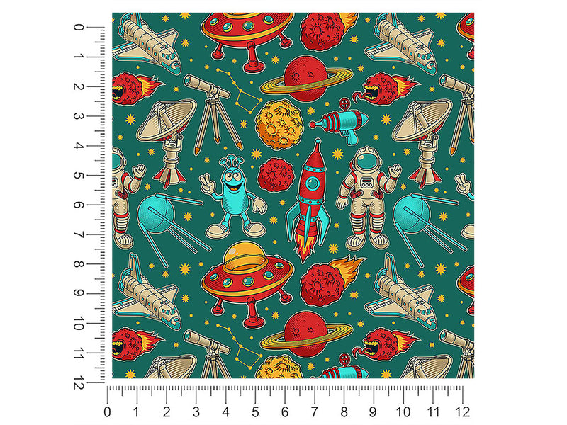 teal travelers science fiction 1ft x 1ft Craft Sheets