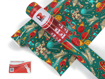 teal travelers science fiction Craft Vinyl Roll
