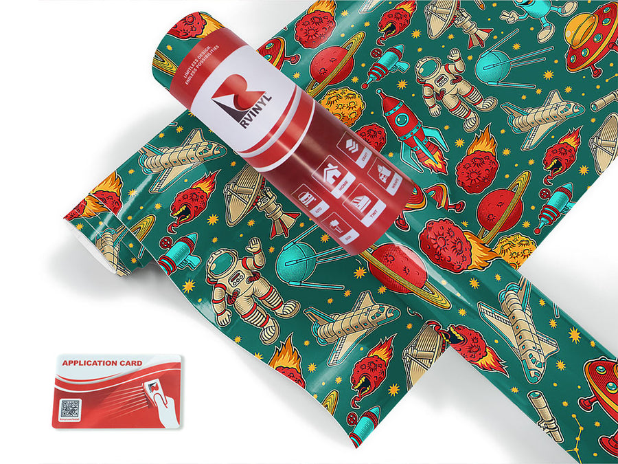 teal travelers science fiction Craft Vinyl Roll