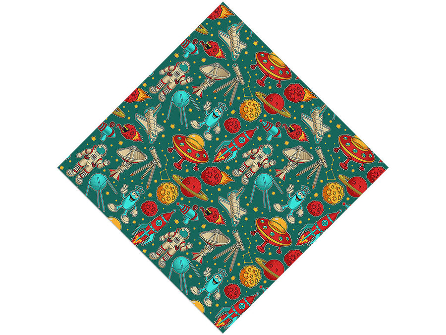Teal Travelers Science Fiction Vinyl Wrap Pattern