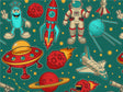 Teal Travelers Science Fiction Vinyl Wrap Pattern~Rwraps Series 914 Digitally Printed Vinyl Wrap~0