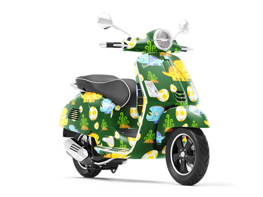 Team Triceratops Dinosaur Vespa Scooter Wrap Film