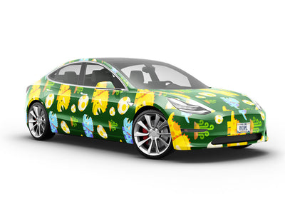 Team Triceratops Dinosaur Vehicle Vinyl Wrap