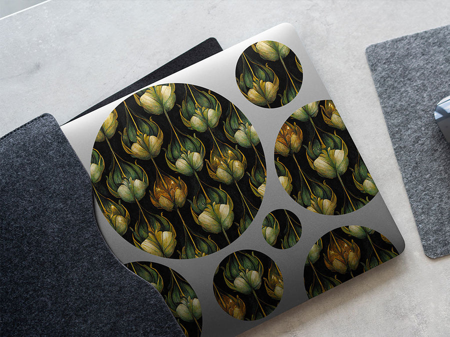 teardrops blooming floral DIY Laptop Stickers