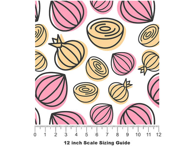 Teary Eyed Vegetable Vinyl Film Pattern Size 12 inch Scale~Rwraps Teary Eyed Vegetable Sizing Chart~2