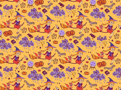 Teenage Spellcaster Witch Vinyl Wrap Pattern~Rwraps Series 914 Digitally Printed Vinyl Wrap~0