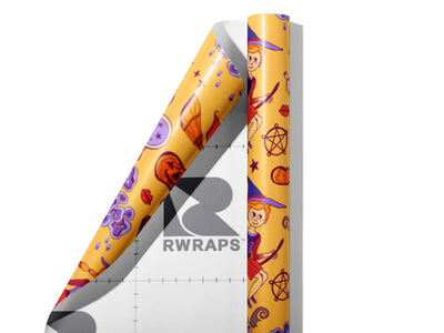 Teenage Spellcaster Witch Wrap Film Sheets~Rwraps Series 914 Teenage Spellcaster Witch Scrolled Sheet~3