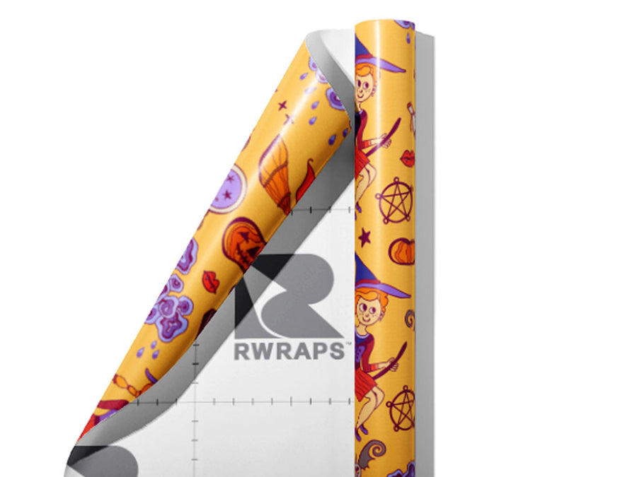 Teenage Spellcaster Witch Wrap Film Sheets~Rwraps Series 914 Teenage Spellcaster Witch Scrolled Sheet~3