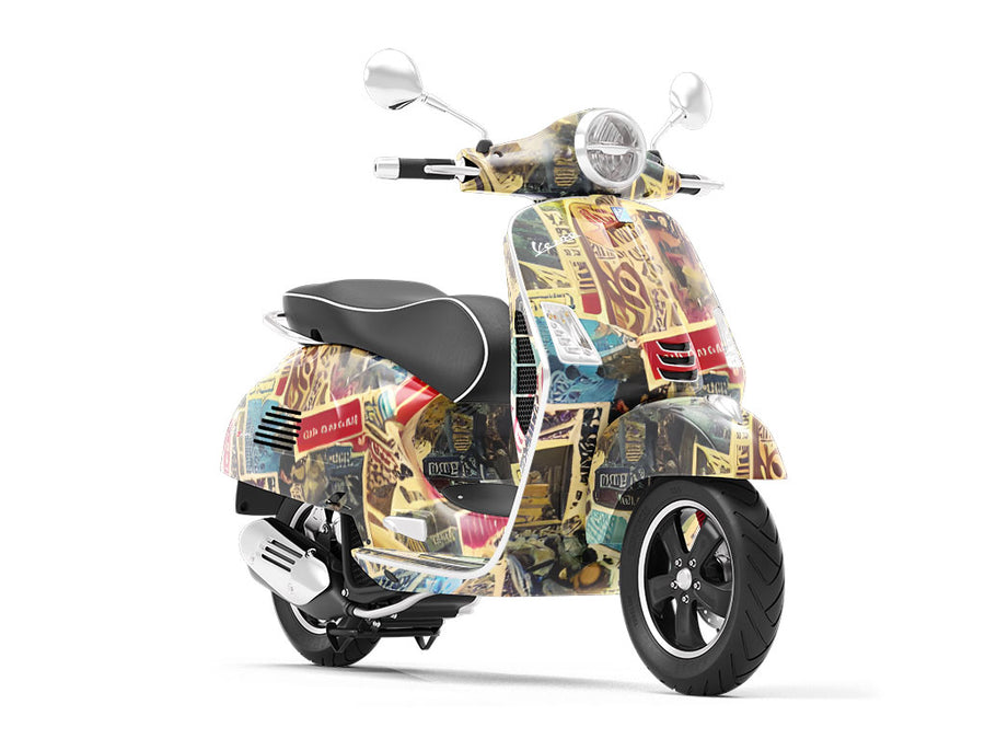 Telephone Pole Sticker Bomb Vespa Scooter Wrap Film