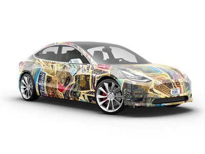 Telephone Pole Sticker Bomb Vehicle Vinyl Wrap