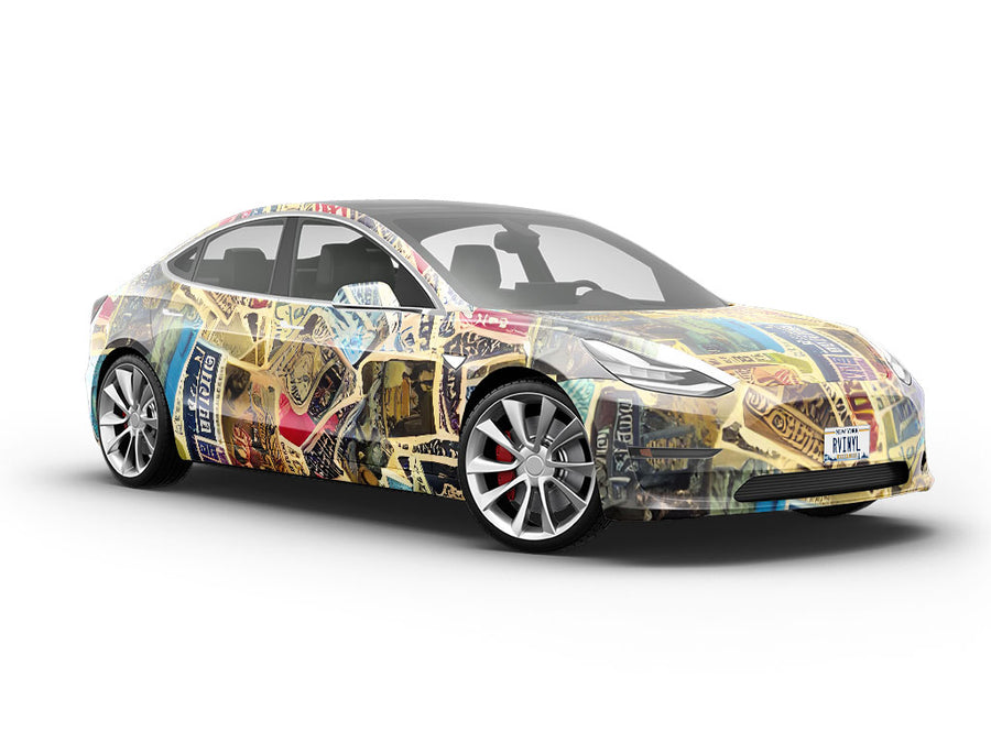 Telephone Pole Sticker Bomb Vehicle Vinyl Wrap