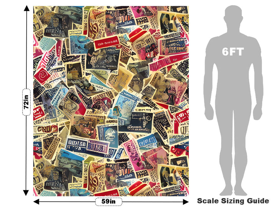 Telephone Pole Sticker Bomb Vehicle Wrap Scale~Rwraps Series 914 Telephone Pole Sticker Bomb Measurements~2