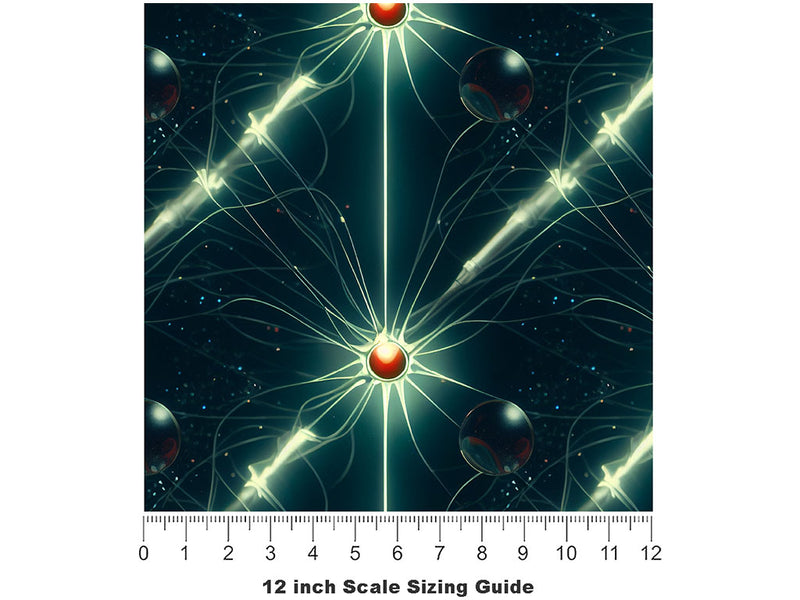 Teleportation Beam Science Fiction Vinyl Film Pattern Size 12 inch Scale~Rwraps Teleportation Beam Science Fiction Sizing Chart~2