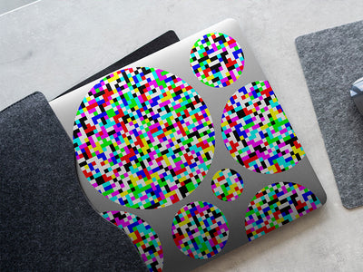 television static pixel DIY Laptop Stickers