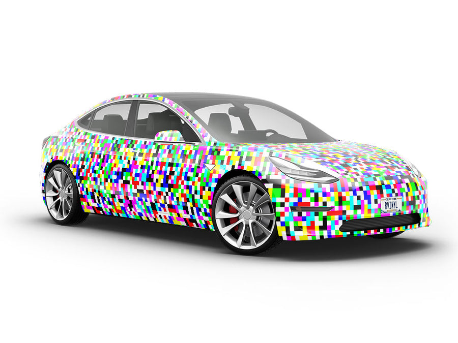 Television Static Pixel Vehicle Vinyl Wrap