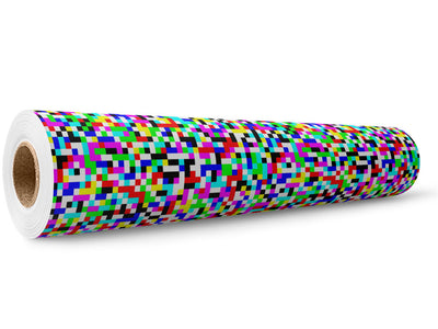Television Static Pixel Wrap Film Wholesale Roll~Rwraps Series 914 Digitally Printed Vinyl Roll~5