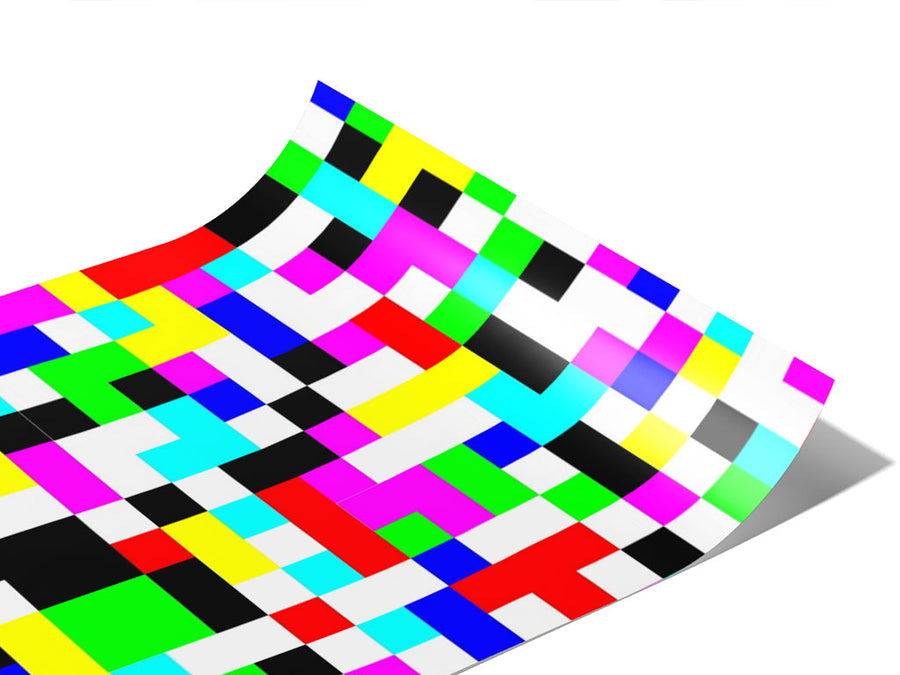 Television Static Pixel Vinyl Wraps~Rwraps Series 914 Digitally Printed Vinyl Wrap~0