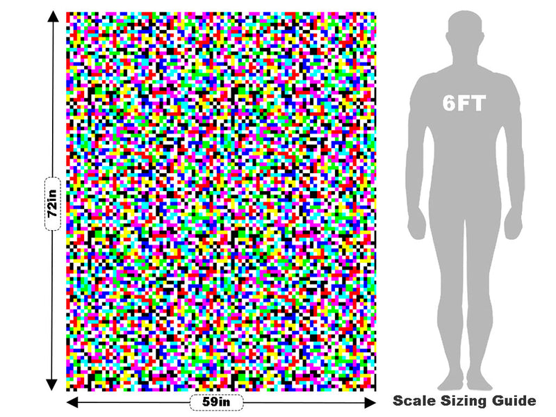 Television Static Pixel Vehicle Wrap Scale~Rwraps Series 914 Television Static Pixel Measurements~1