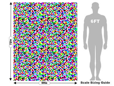 Television Static Pixel Vehicle Wrap Scale~Rwraps Series 914 Television Static Pixel Measurements~1