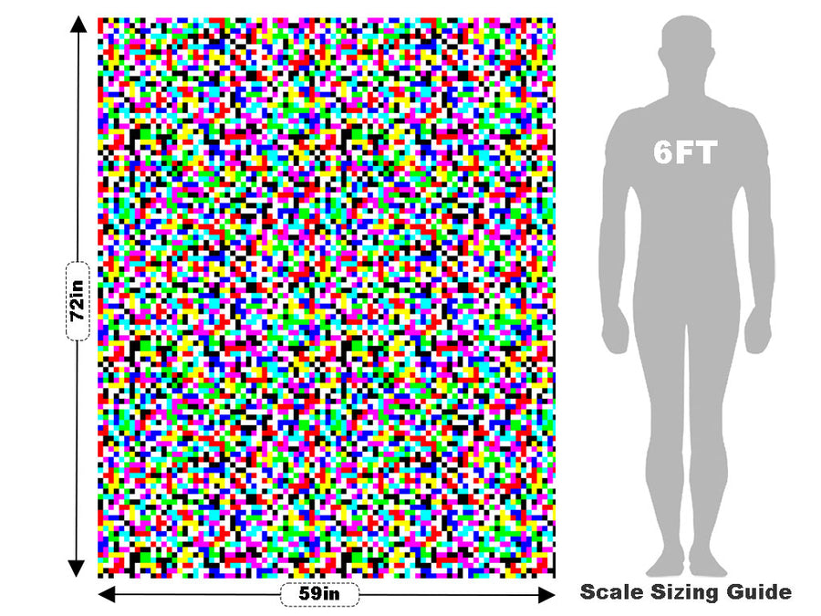 Television Static Pixel Vehicle Wrap Scale~Rwraps Series 914 Television Static Pixel Measurements~1